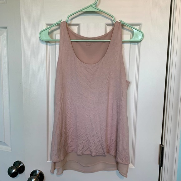 Loft Women's Size Small Light Pink Scoop Neck Tank Top‎ - Picture 1 of 7
